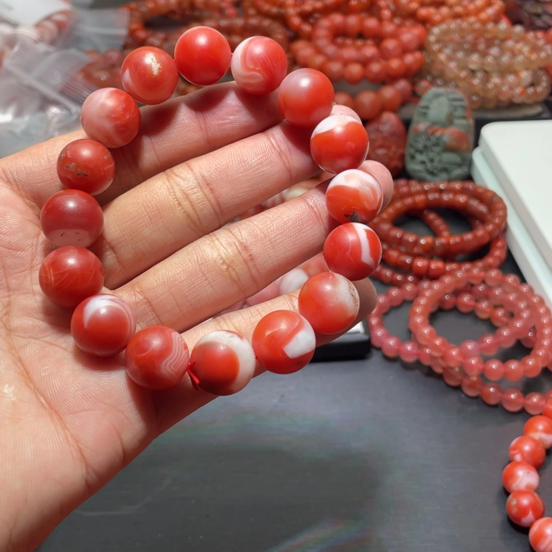 南红玛瑙手链未镶嵌
