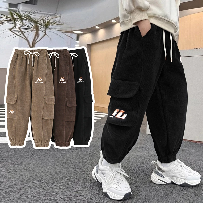 【工装口代款】秋冬季工装口代朝流休闲百塔男童条绒面料休闲款长裤