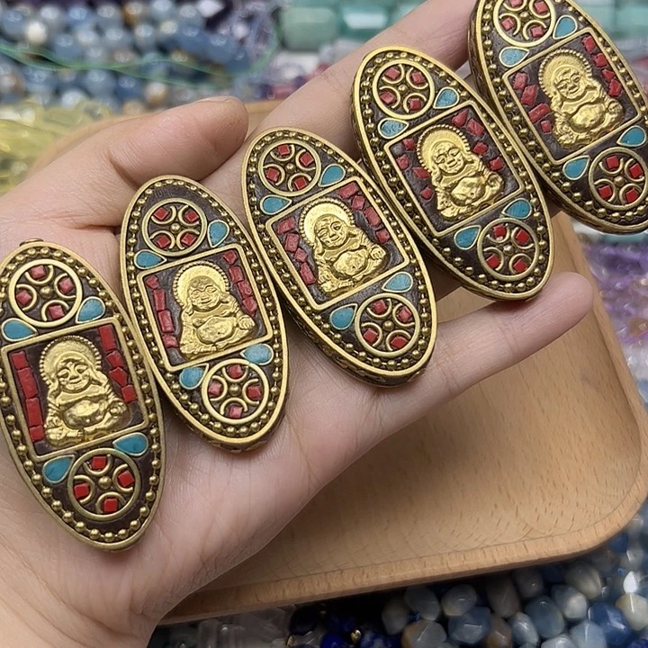 水晶珠宝半成品未镶嵌卡26×55铜配件一颗