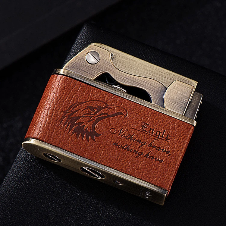 A01 让子弹飞同款ZB612E经典复古老式贴皮一键弹射礼品煤油打火机