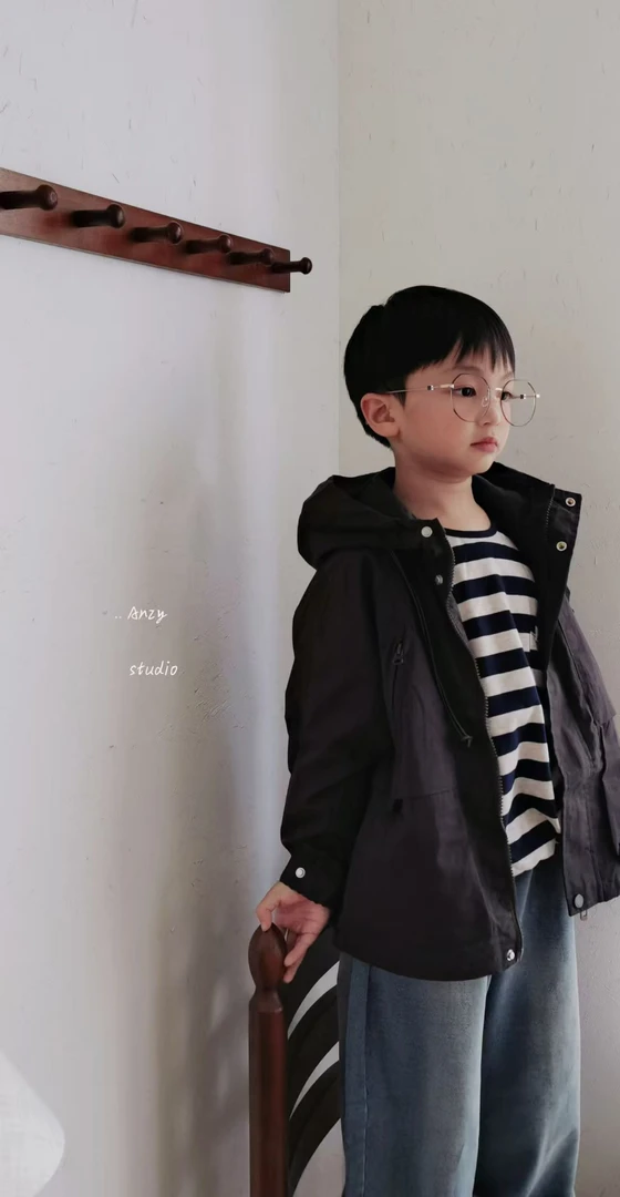 120-160cm 紫咖夹克外套