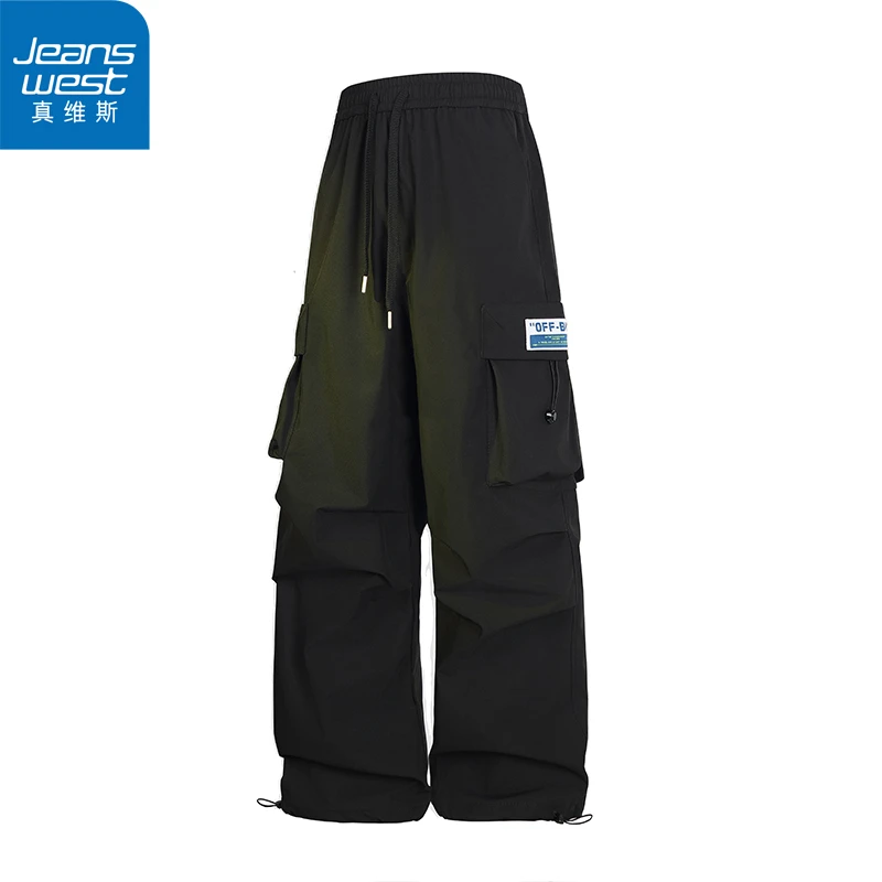 【真维斯】男女2025春秋季宽松户外直筒阔腿美式潮牌情侣休闲长裤
