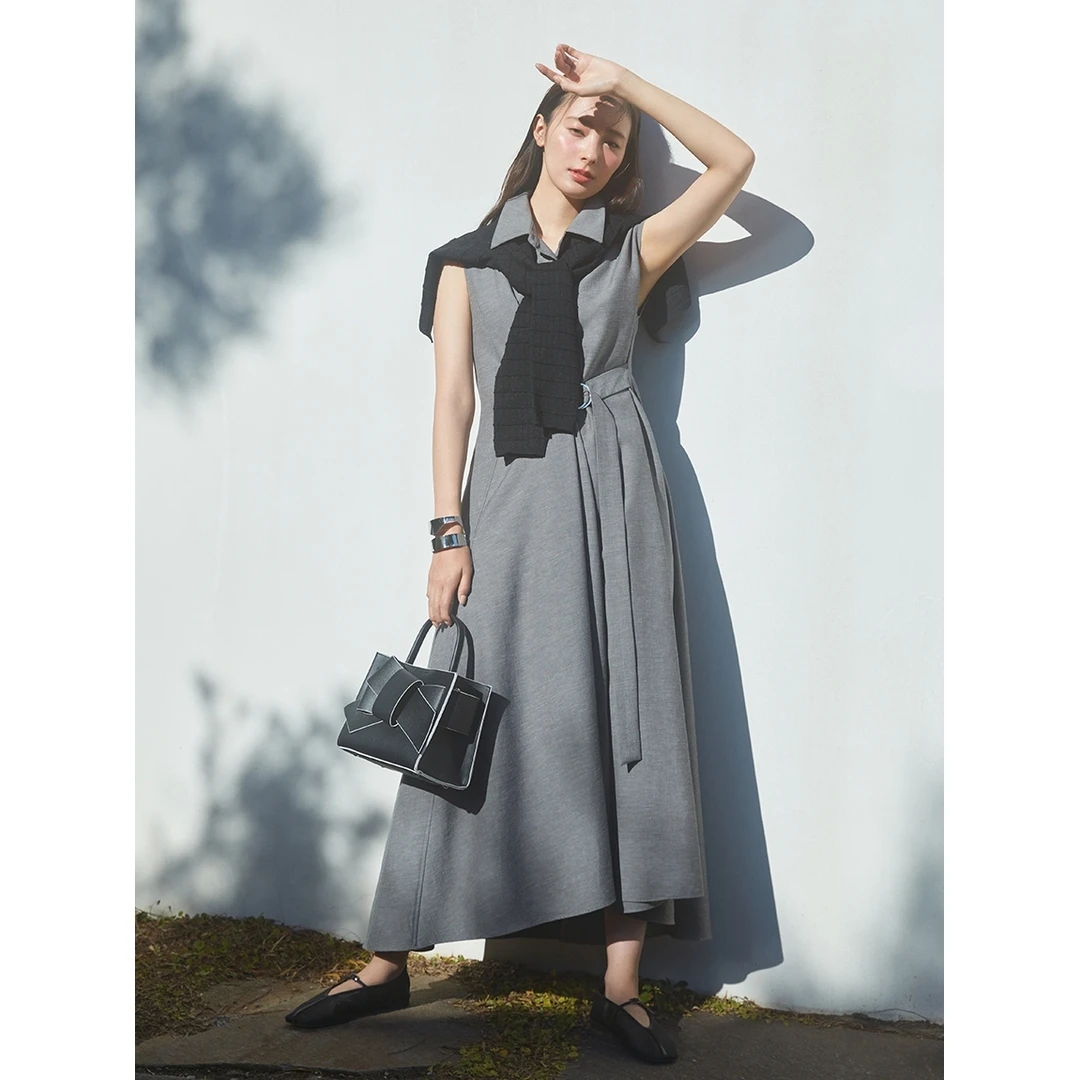 【MonTendre】F 夏季新款 优雅时尚垂坠感不对称设计显瘦收腰连衣裙