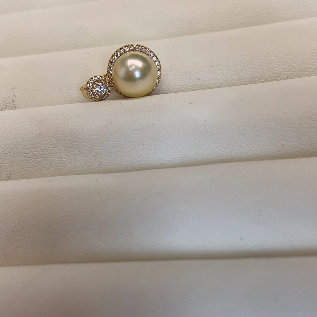 海水珍珠银S925镶嵌吊坠(不含链)