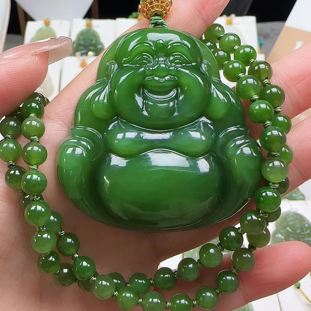 和田玉足金镶嵌颈饰52