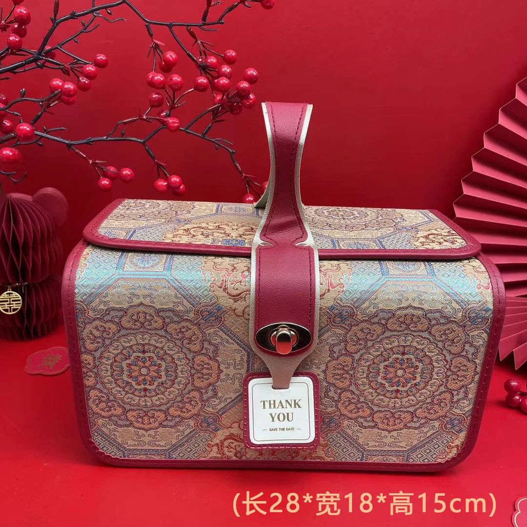 【双层 硬壳】喜庆伴手礼盒喜糖盒酒宴宾客回礼订婚结婚礼品盒子A22