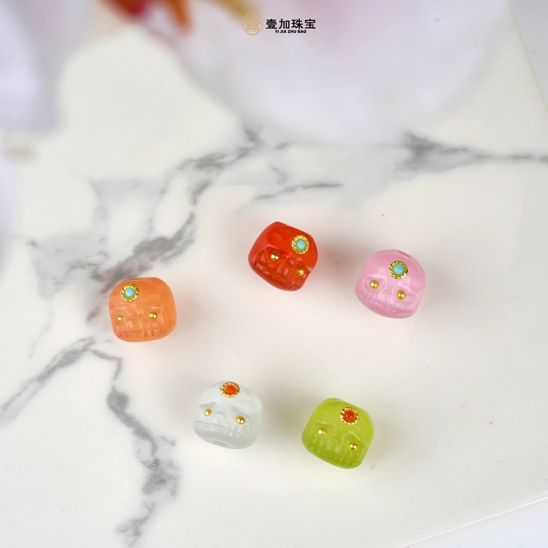 壹加安琪 | 彩色阿呆单珠项链多样性发货发其一