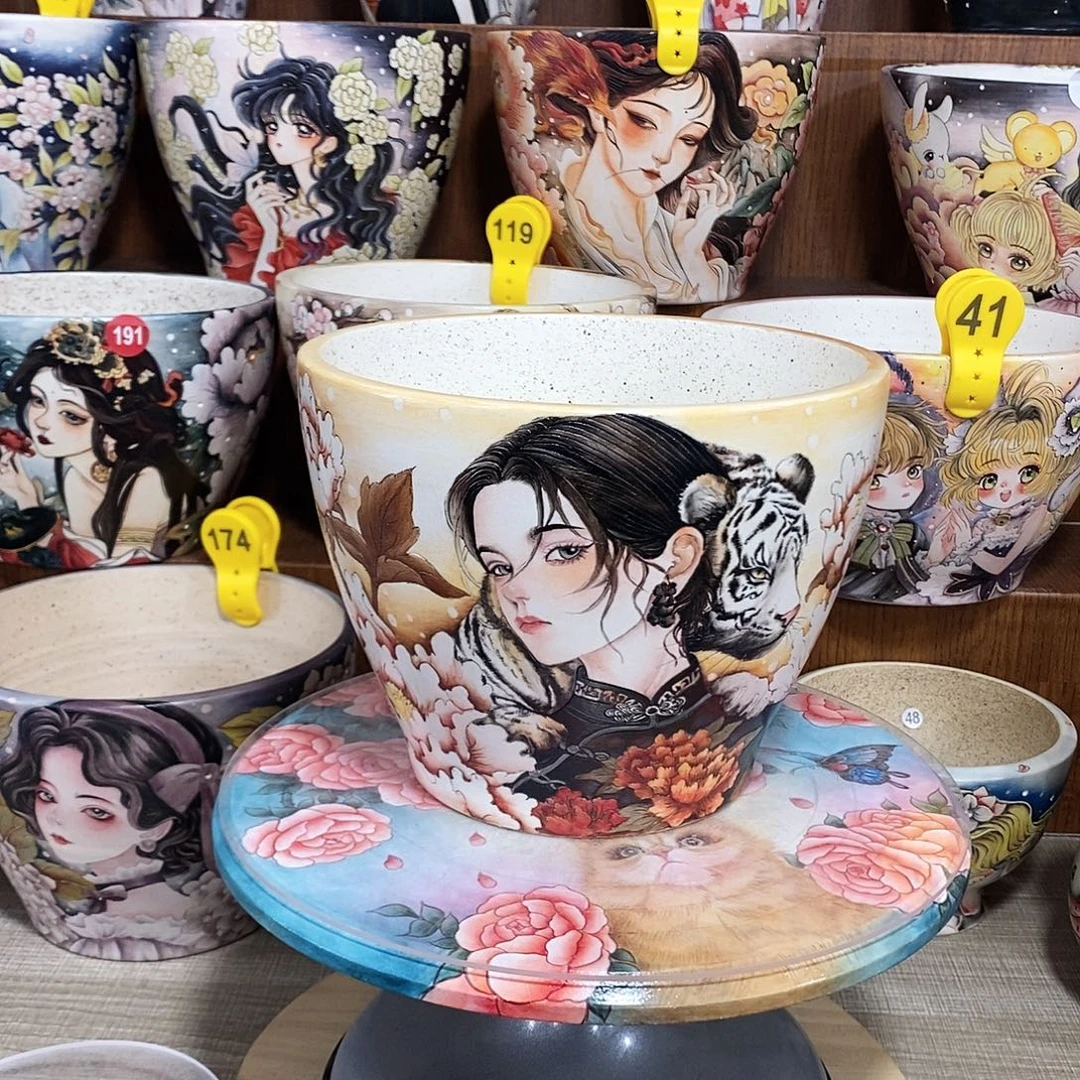 景德镇精品js花盆17.5/14.5