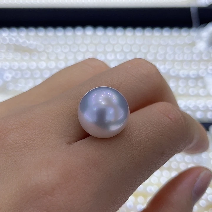 海水珍珠裸珠澳白14.4裸珠