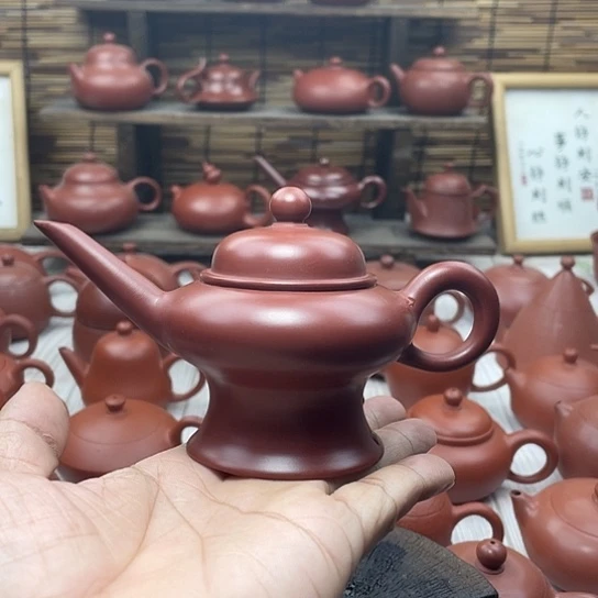 博**料潮州朱泥手拉壶神灯壶