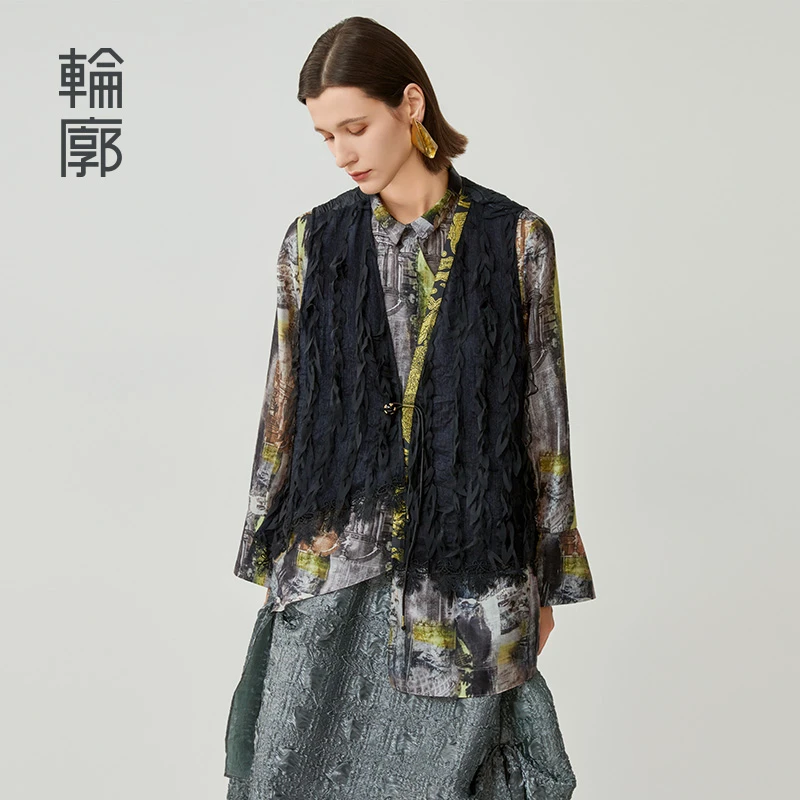 轮廓潮汐中式民族风设计感马夹L243Y003高级感百搭时尚气质马甲