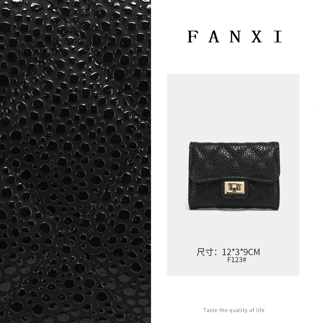 FANXI凡喜高级时尚潮流气质百搭轻奢卡包F123黑色