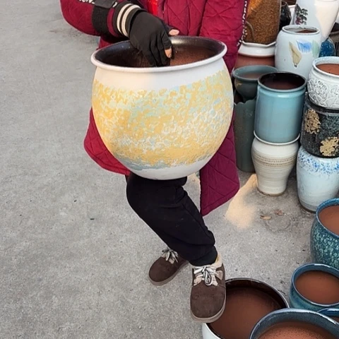 口29高28瑕疵底裂盆子