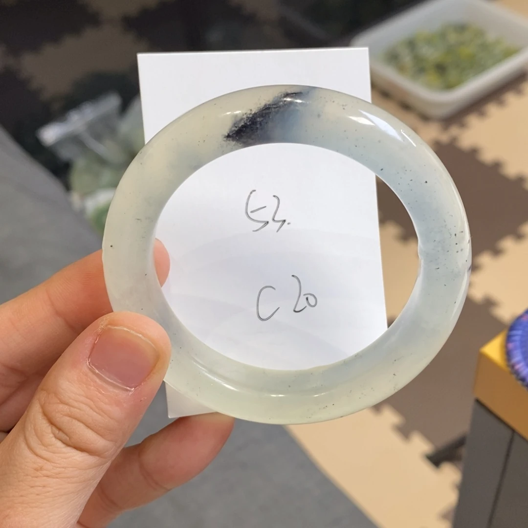 蛇纹石玉手镯未镶嵌清*