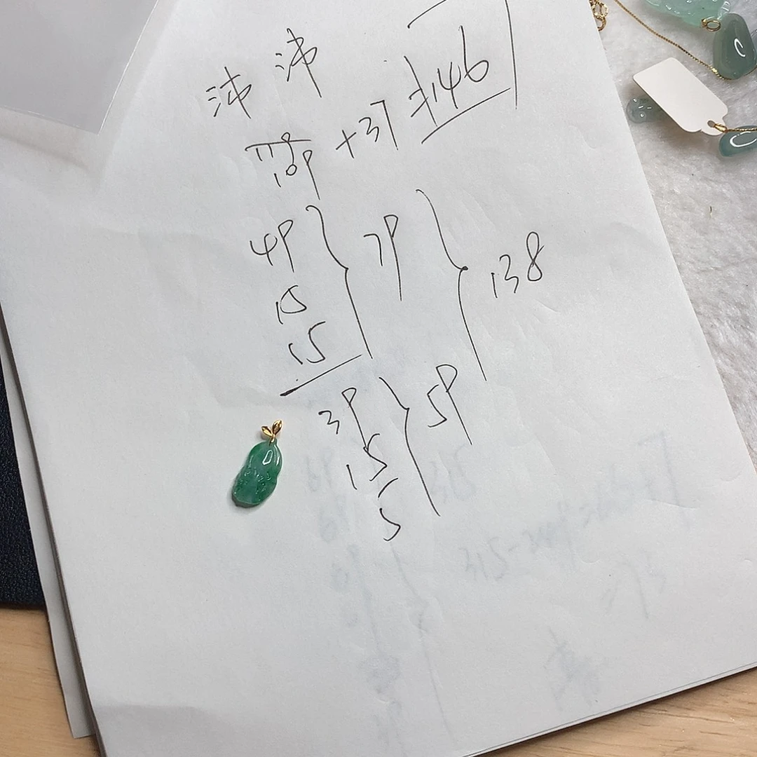 颈饰未镶嵌翡翠每****醒扣头