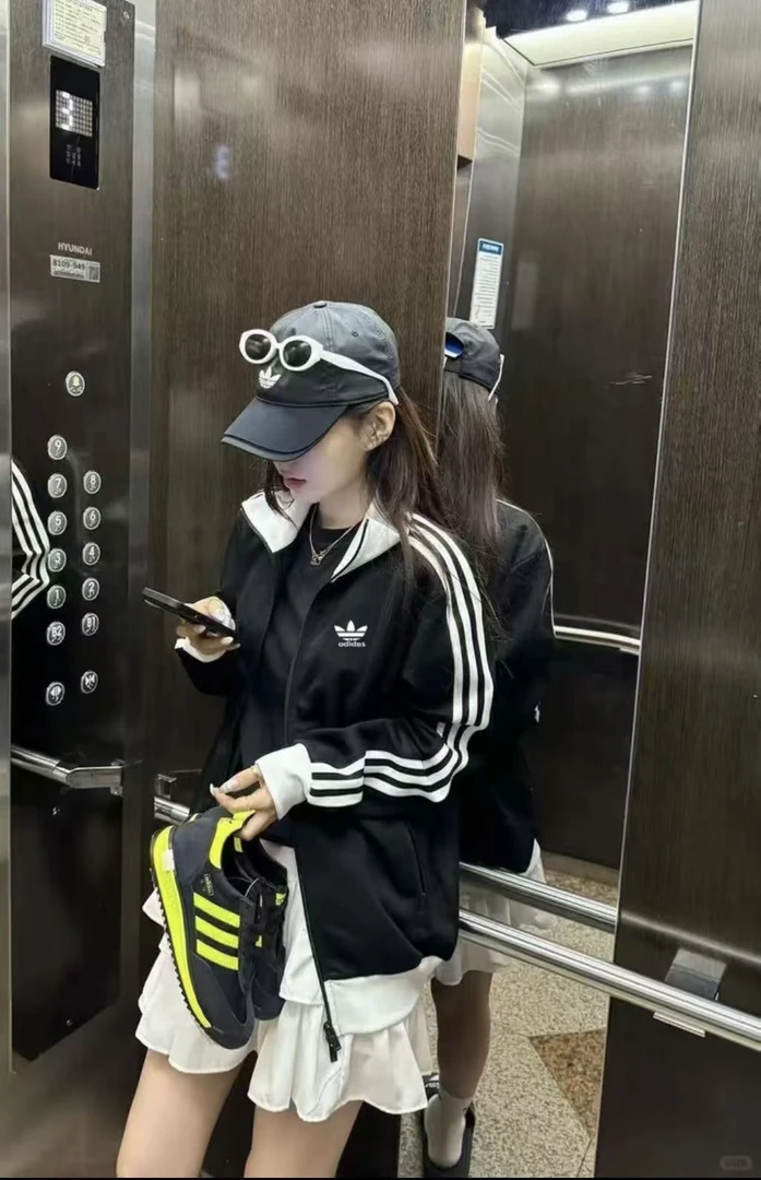 【华夫格】双层Jennie同款拉链秋冬收口袖立领厚款华夫格刺绣外套2