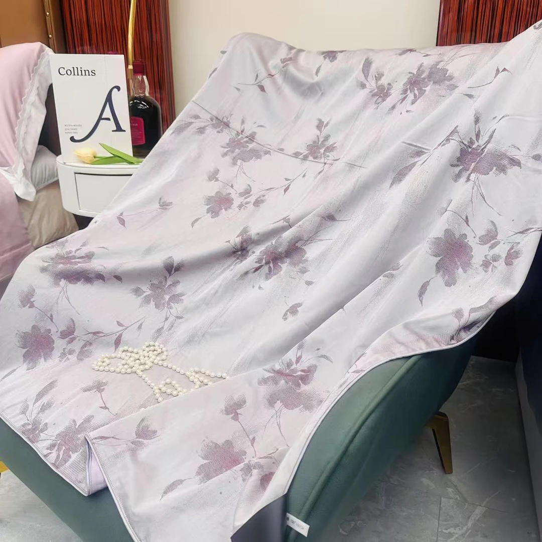 《罗兰科尔斯》埃及长绒棉云锦缎色织大提花盖毯空调毯