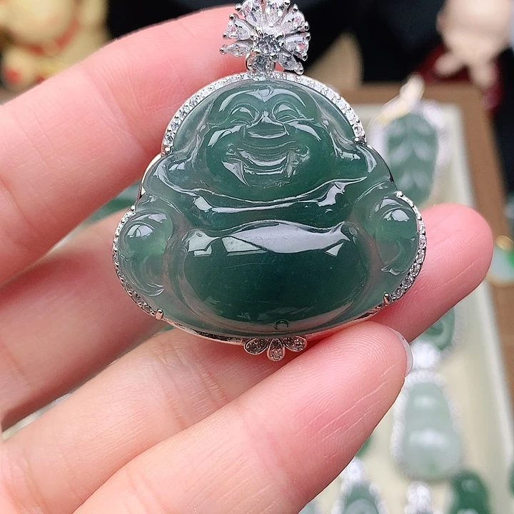 颈饰银S925镶嵌翡翠吊坠