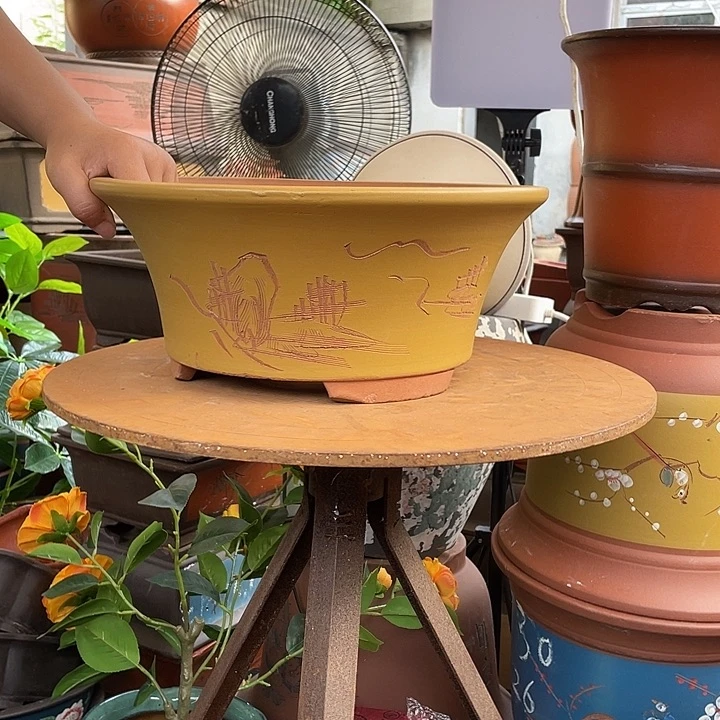 宝**牧10个33黄票口花盆紫砂花盆