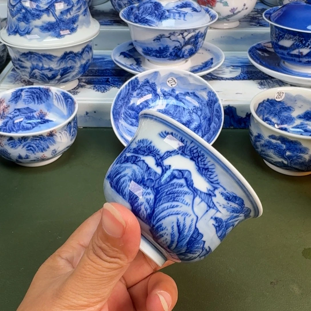 景德镇纯手绘茶圆圆280