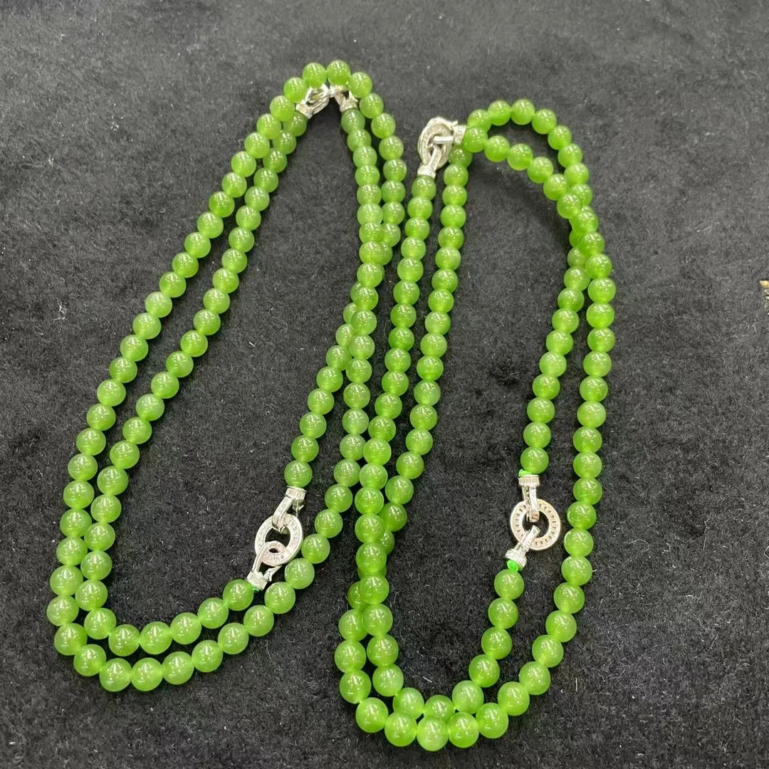 【玉经纶】32938/Q31-和田玉珠链-多样性发其一