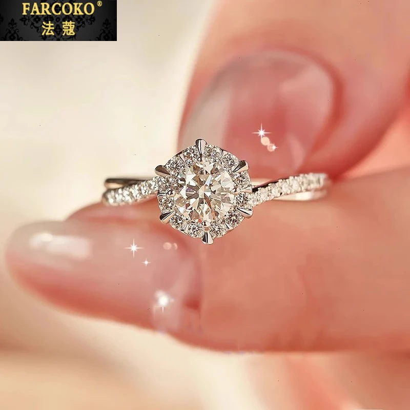 法蔻星辰扭臂钻戒告白女款精致清新感送女友老婆生日情人节礼物