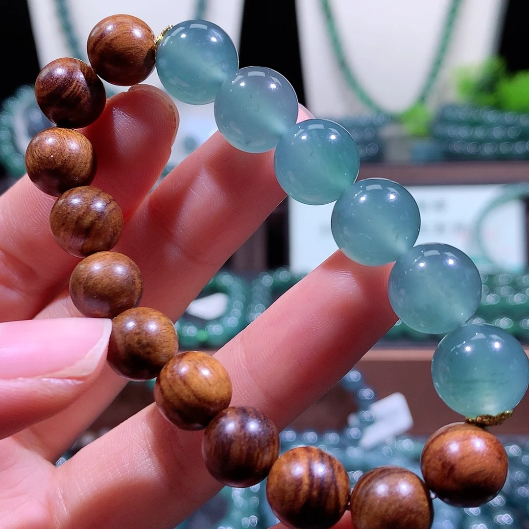 翡翠未镶嵌手链天然a货翡翠手串12