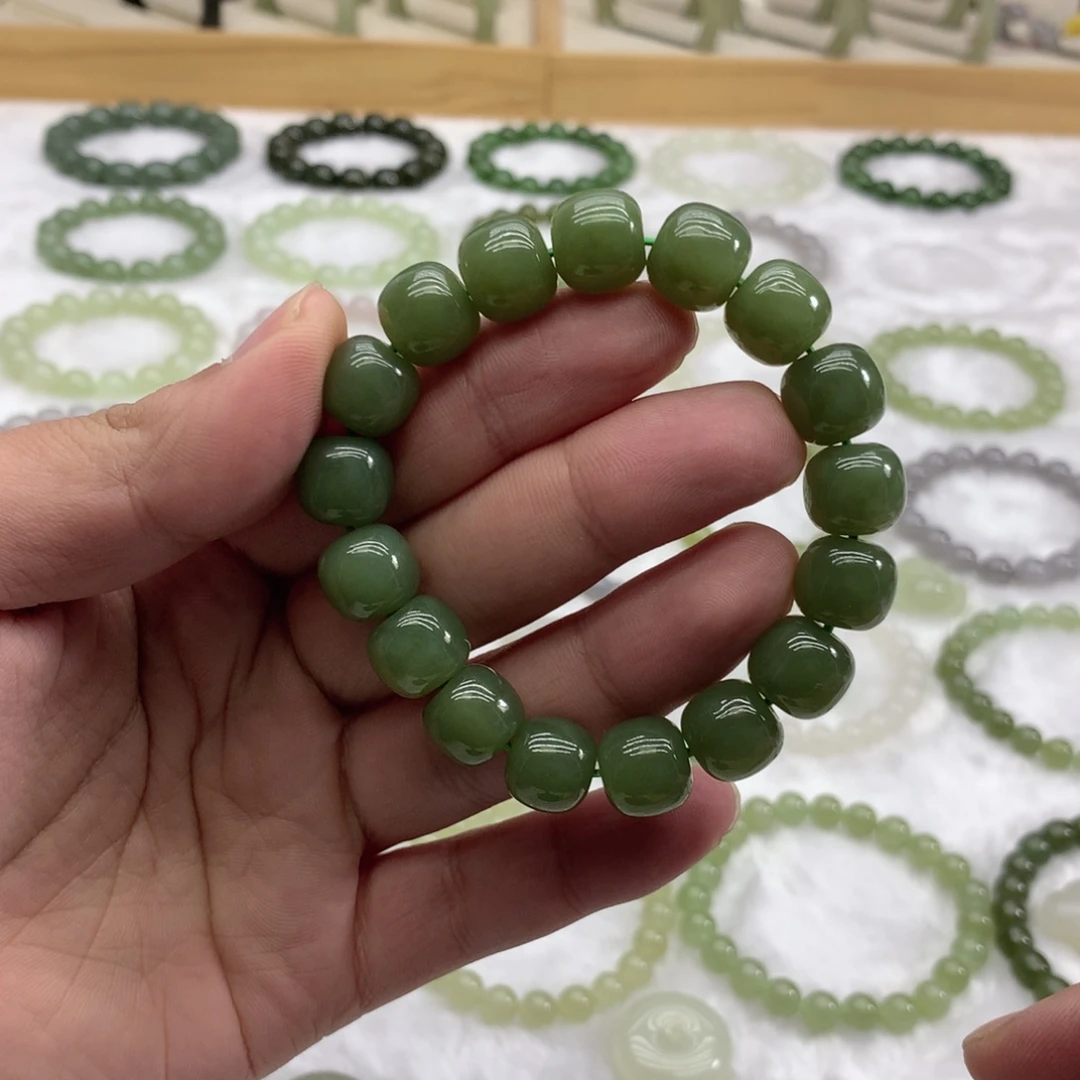 和田玉未镶嵌手串（青黄口12）