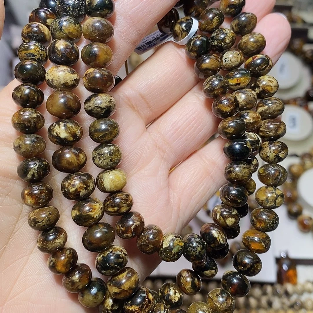 琥珀未镶嵌裸石帝王珀9m