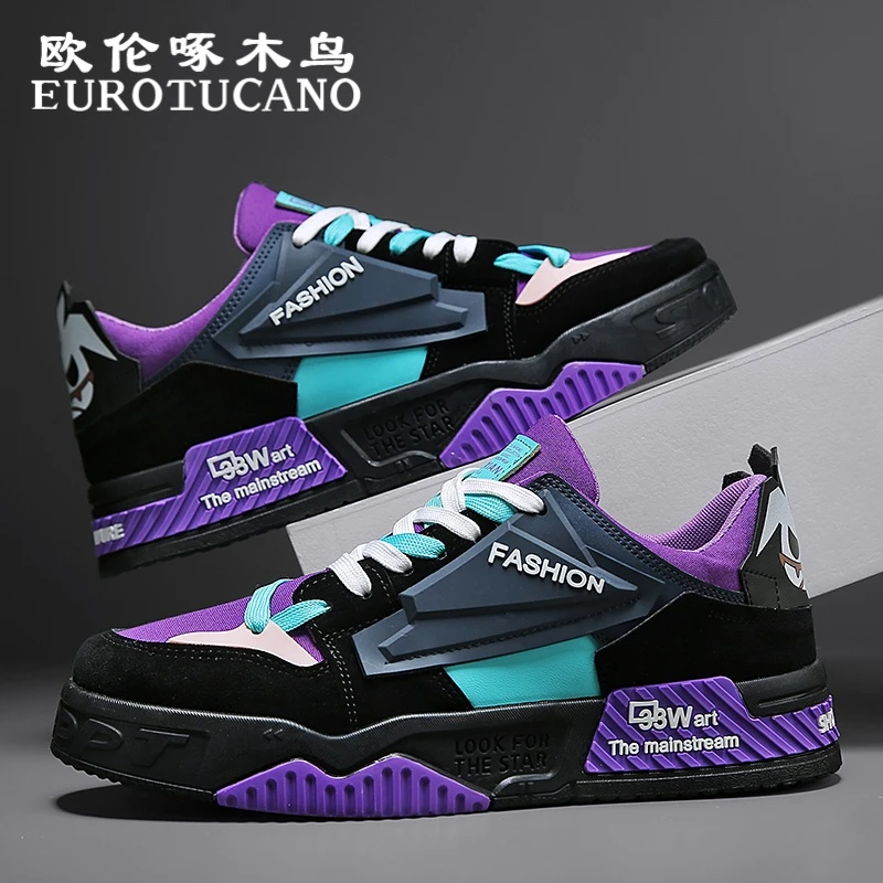 欧伦啄木鸟EUROTUCANO男鞋冬季时尚休闲运动耐磨防滑潮流板鞋