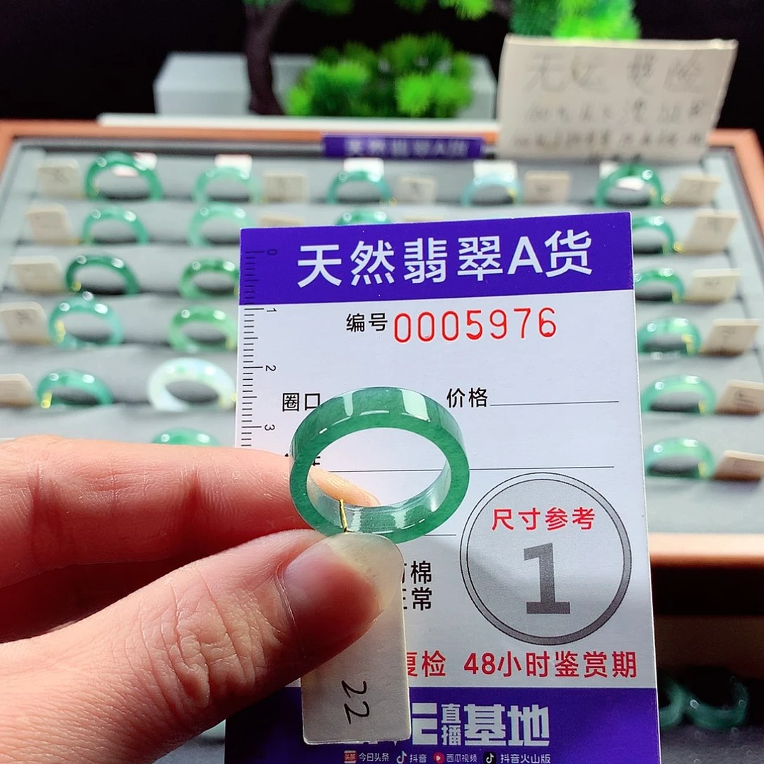 翡翠戒指未镶嵌22号