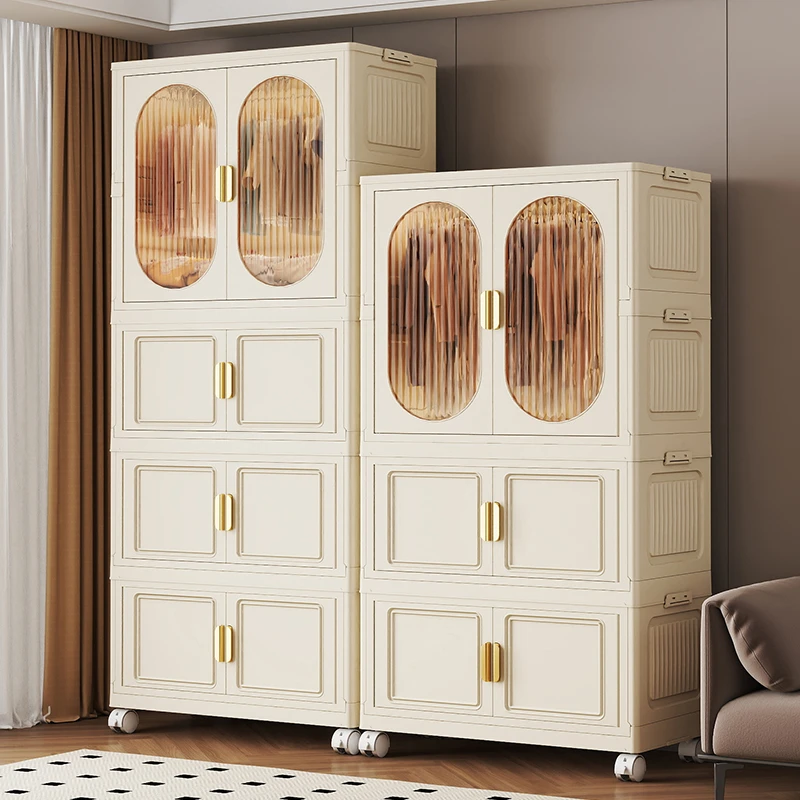 直播专享--75面宽儿童衣柜宝宝婴儿衣服收纳柜简易塑料储物置物柜