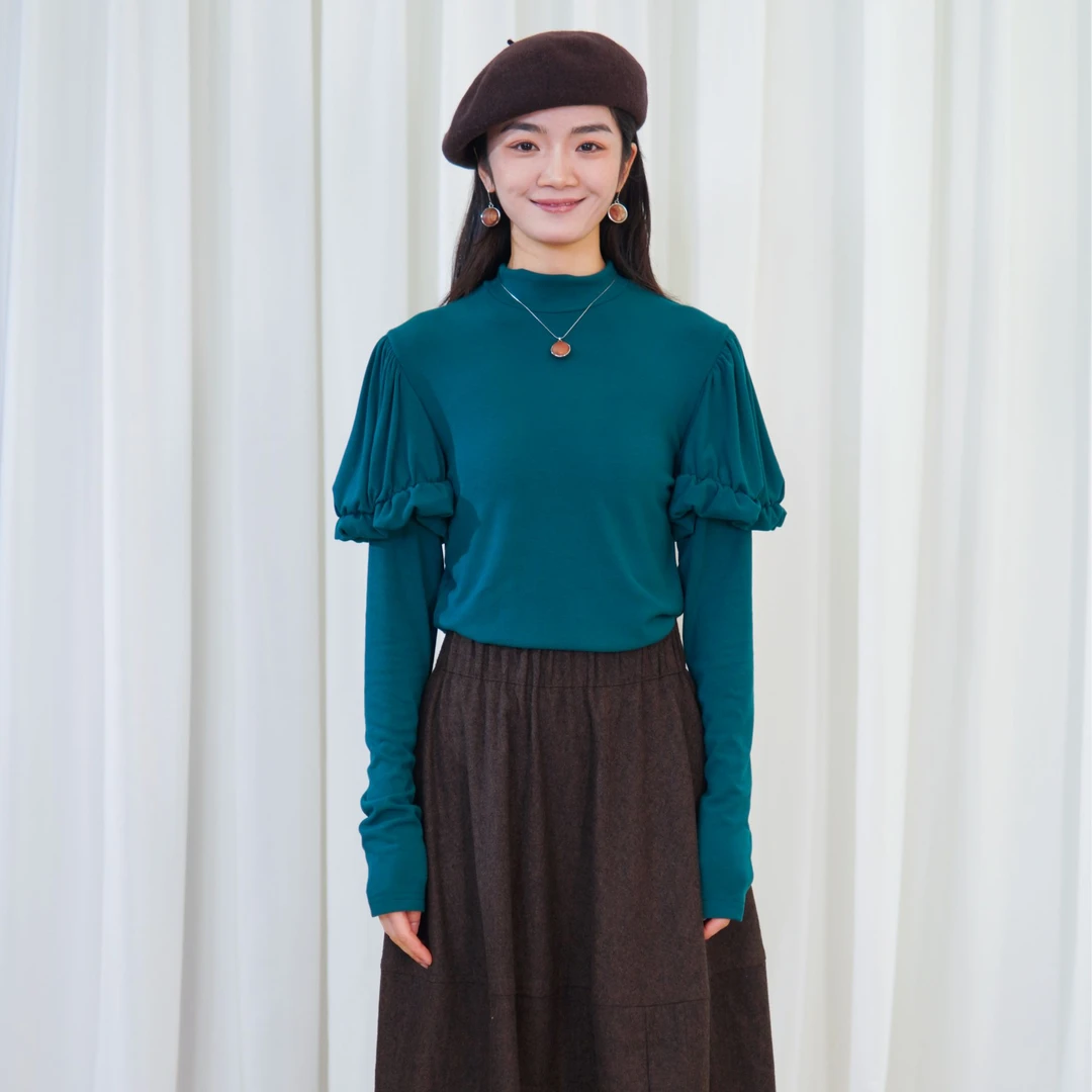 CHUN·「恩斯特仪式感花苞衫」时尚百搭韩版休闲文艺设计感慵懒风