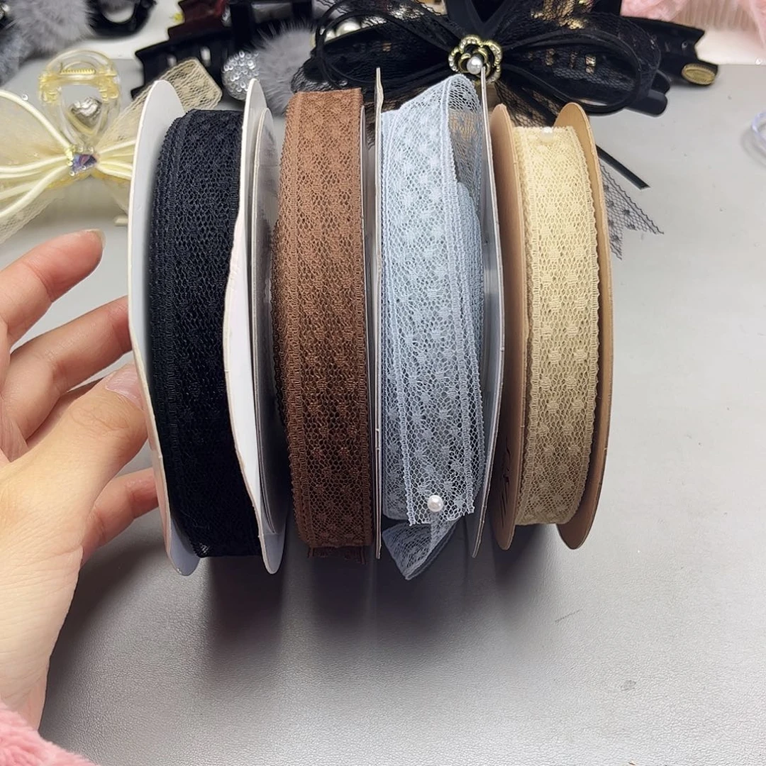 布艺非金属1.7蕾丝黑色咖色灰色杏色米色各50码