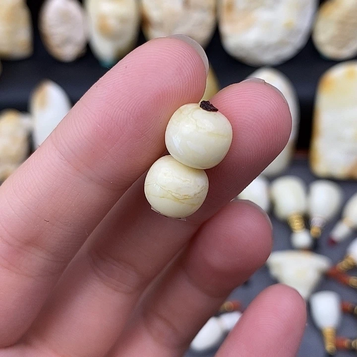 未镶嵌琥珀裸石10对珠B185