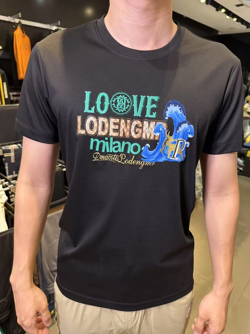 保罗男士夏季印花短袖新款休闲圆领百搭运动