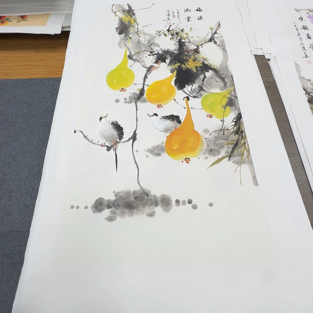 国画100*50纯手绘刘亦凌