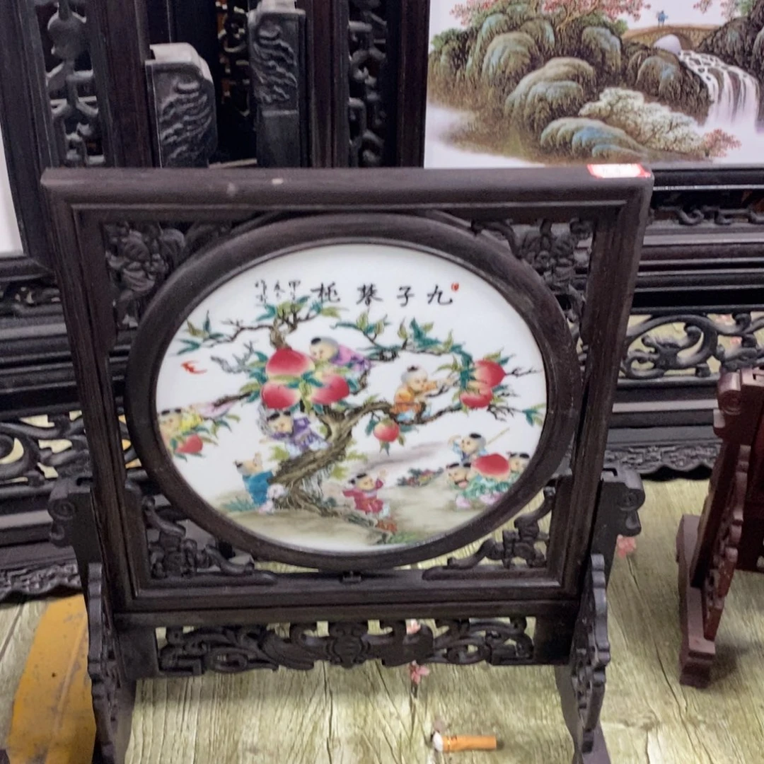 瓷片35-30*1景德镇瓷板画柴窑烧制