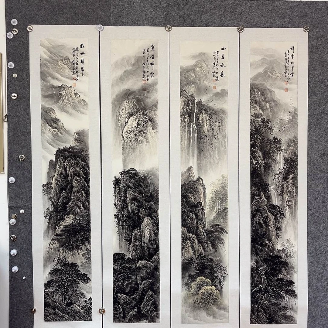 国画云*树山水画作品欣赏