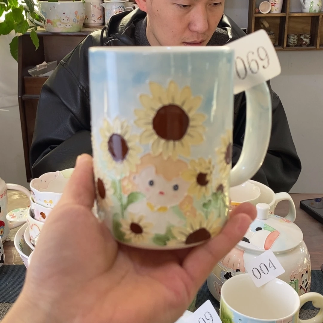 瓷片景德镇釉下彩手绘