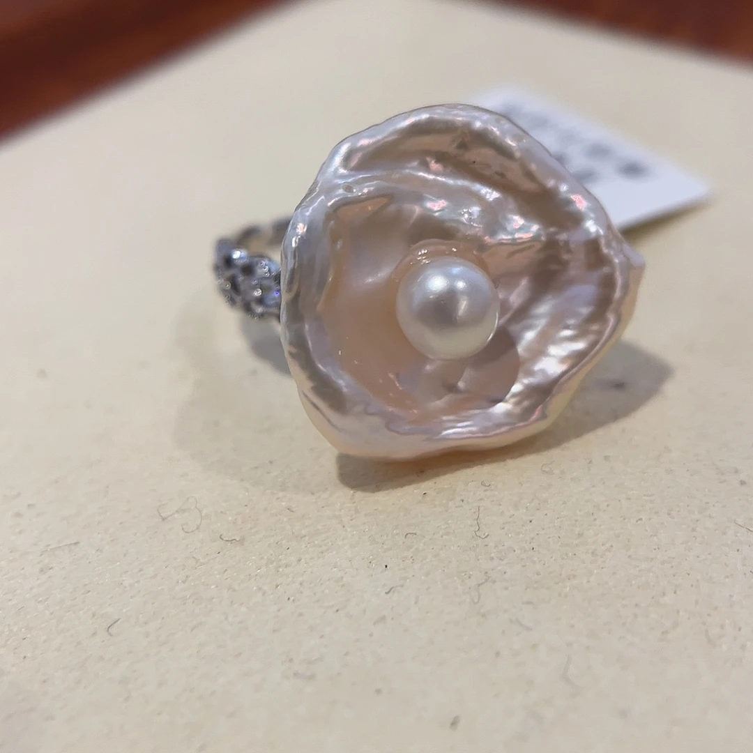 淡水珍珠耳饰合金