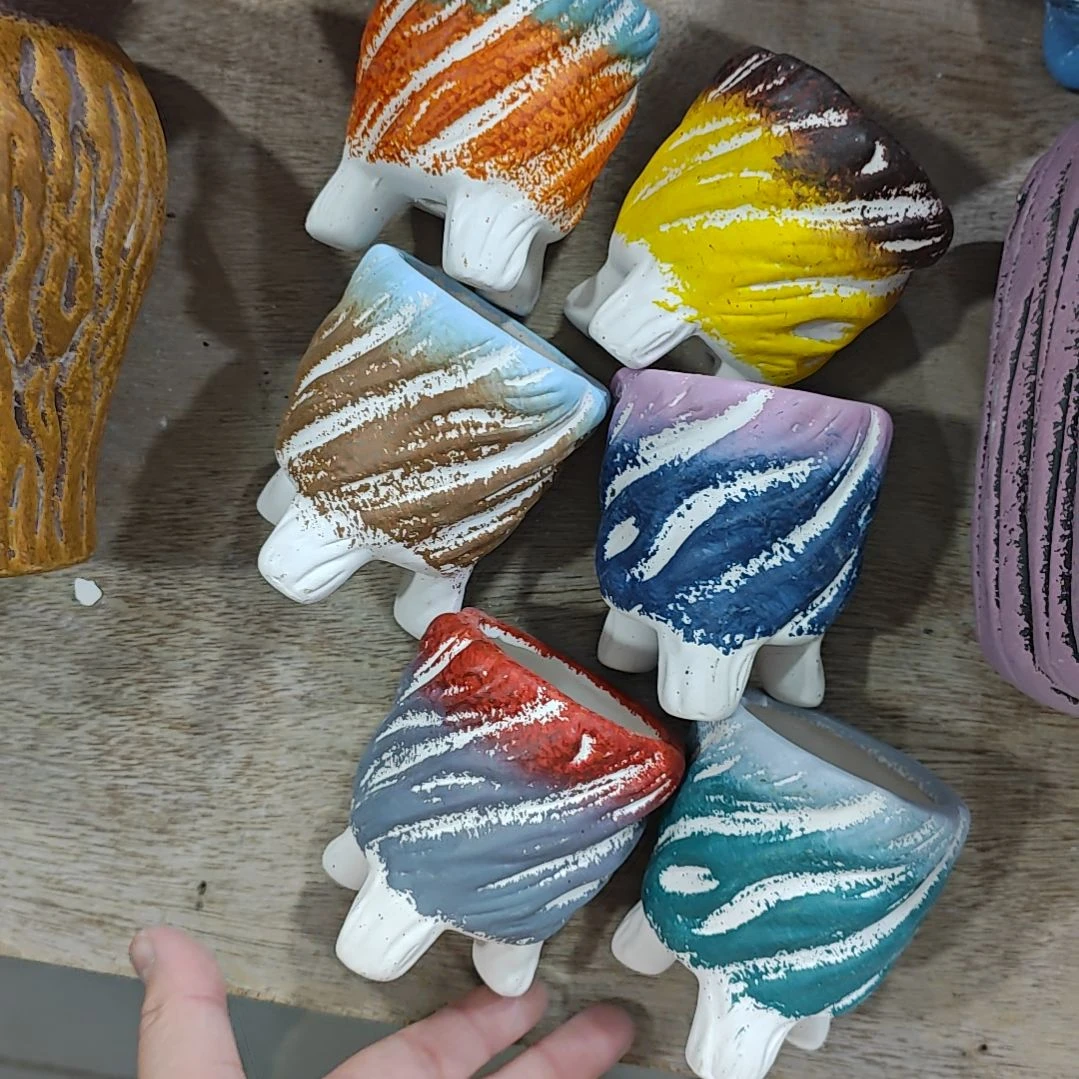 红陶吸水透气的白陶花盆凑满12发货