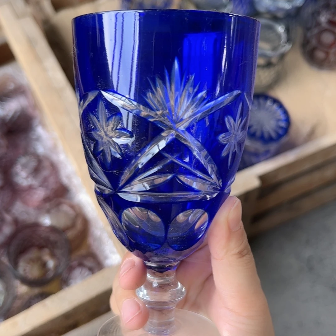 水晶玻璃高脚款微瑕一个