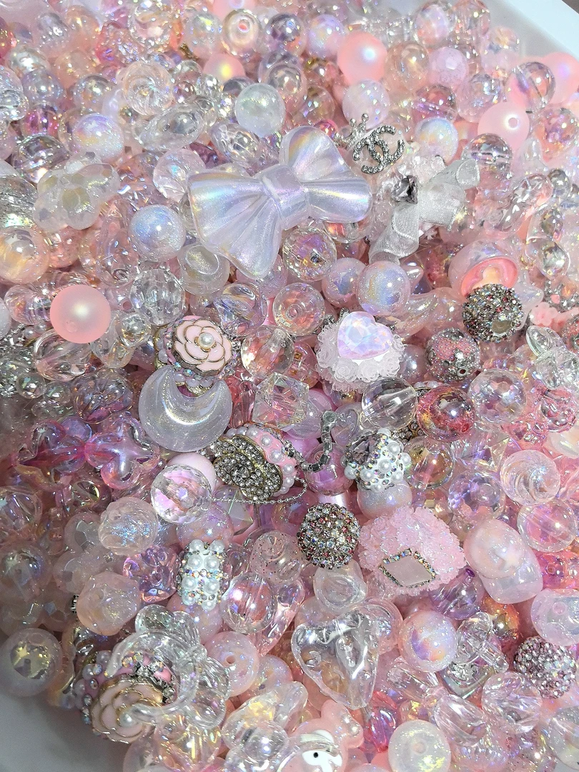 烟花粉黛（粉色串珠＋重工）