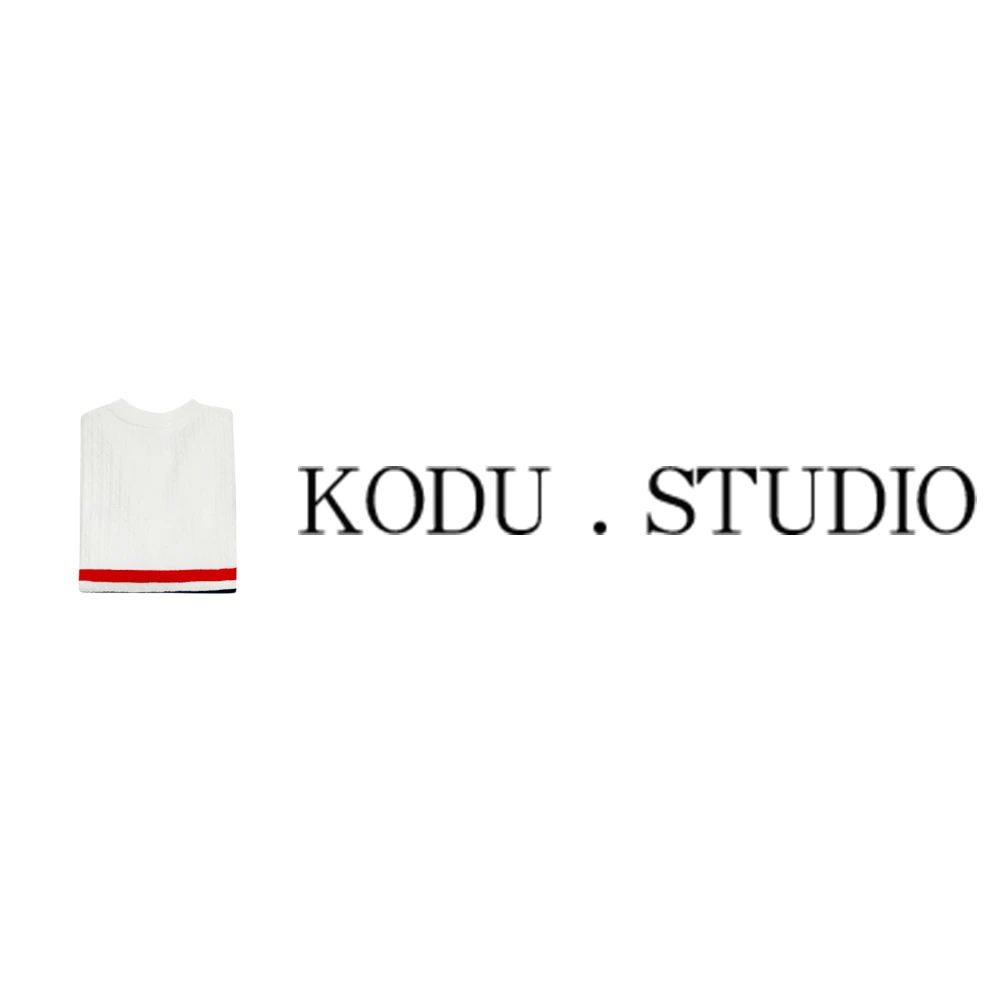 YQI【刻度KODU】FD-4012秋季经典时尚百搭撞色条纹小狗刺绣开衫毛衣