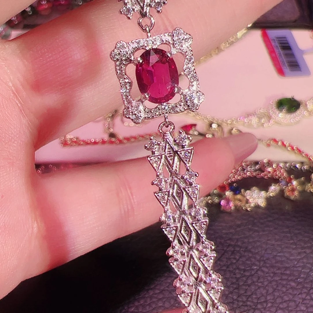 碧玺碧玺手链银S925镶嵌