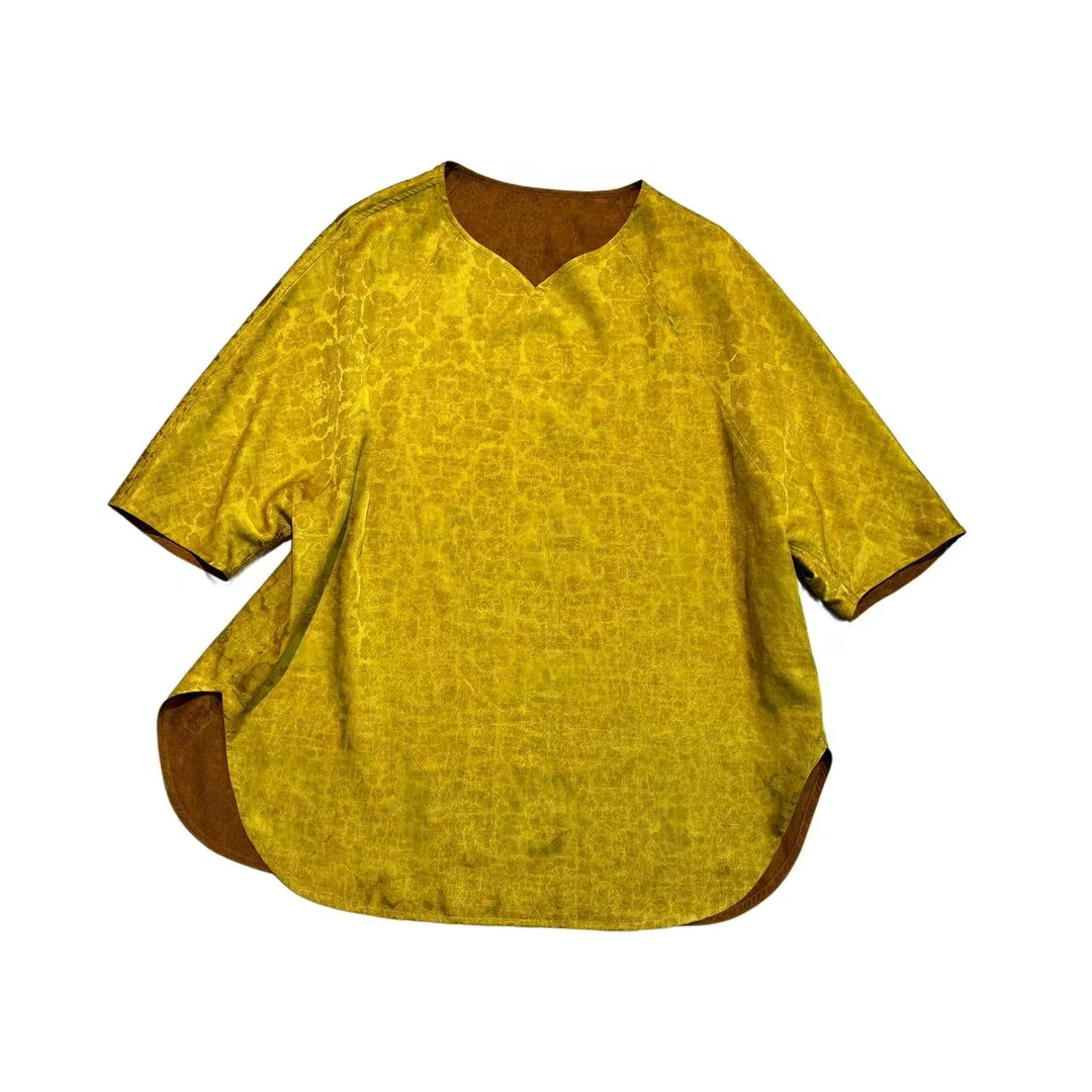 【祥云立狮宝】2025新款红云纱蜀锦系列桑蚕丝蜀锦老料上衣