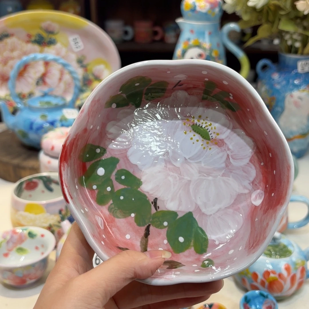 景德镇手绘高温釉下彩陶瓷茶具