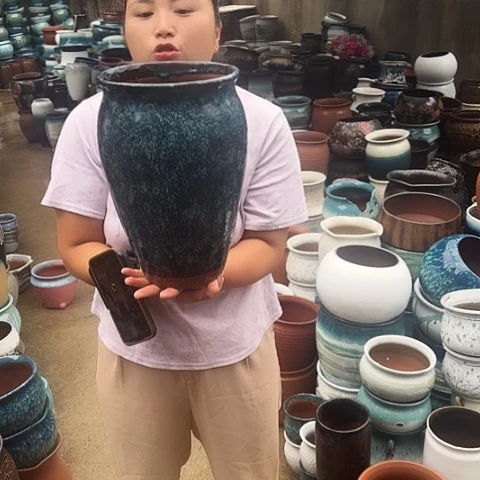 口20高31瑕疵一个盆子。