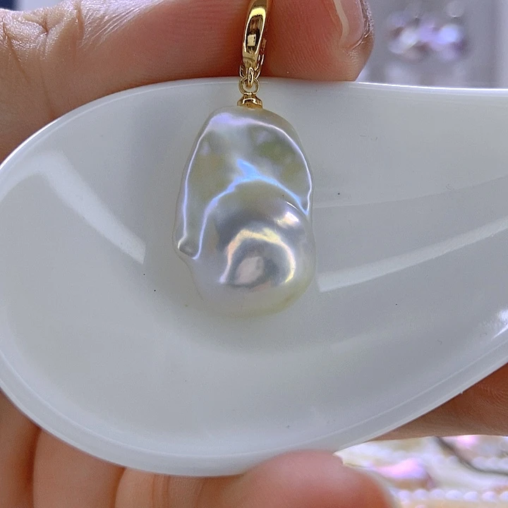 颈饰银S925镶嵌淡水珍珠93